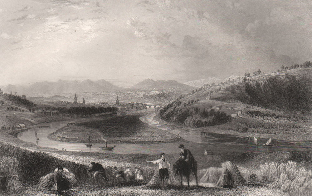 Perth. Scotland. ALLOM c1840 old antique vintage print picture